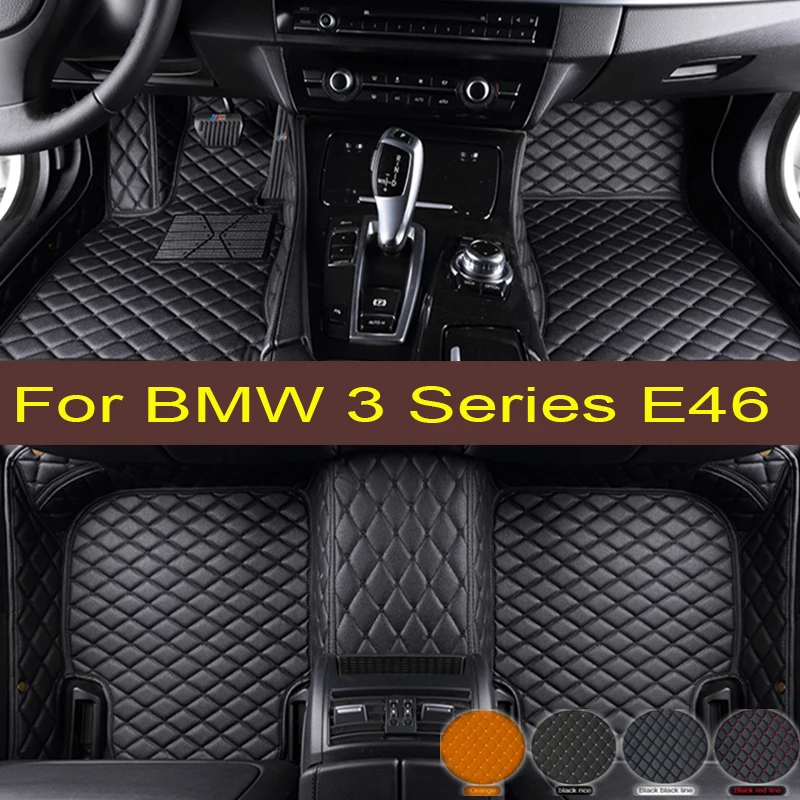 

Car Floor Mats For BMW 3 Series E46 1998~2004 Durable Luxury Leather Mat Rugs Pad Carpets Interior Parts Car trunk mat 1999