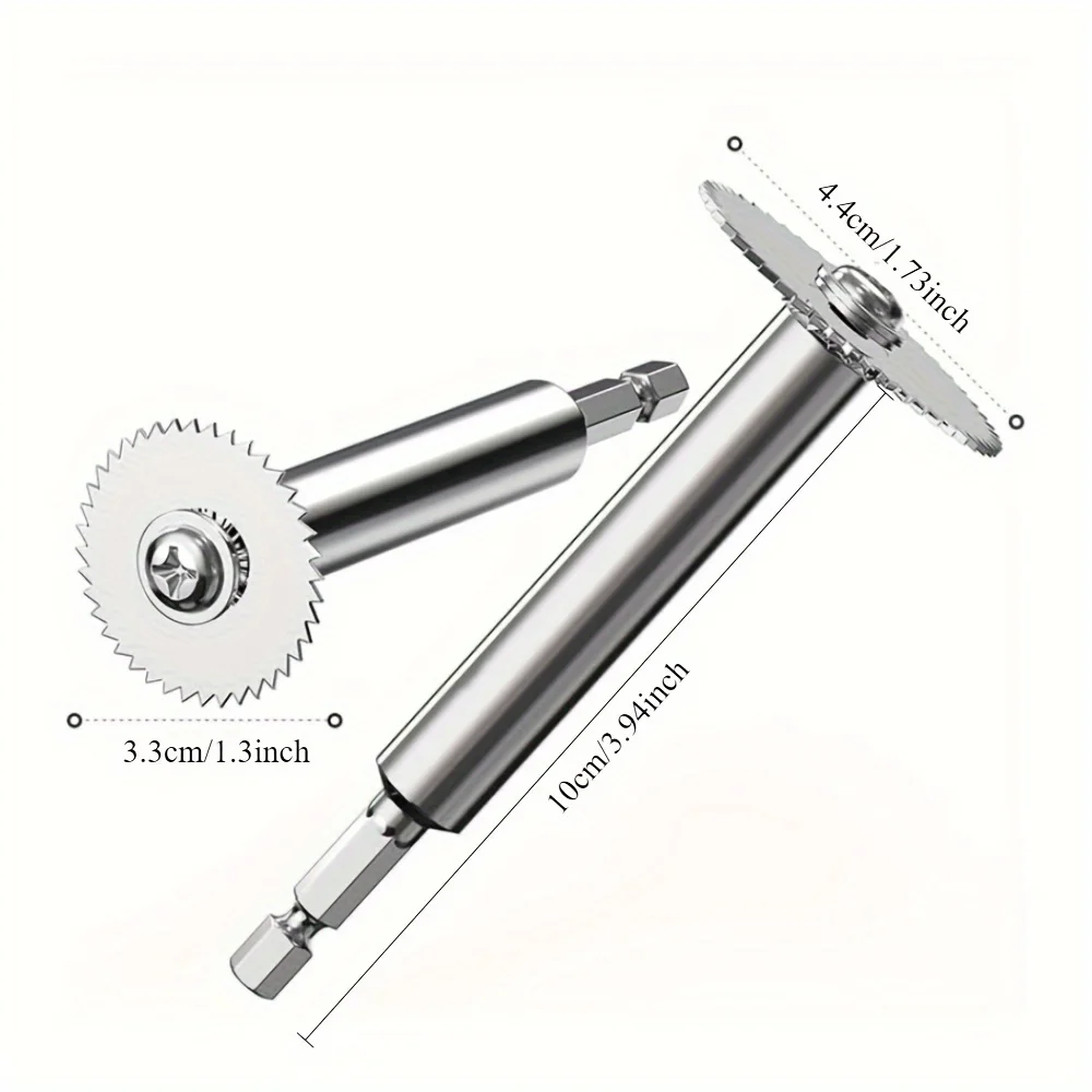 Pipe Cutter Set: 1/4 High Speed Steel Blade, 32mm X 3, 44mm X 1 Accessories, Heavy-Duty Carbon Steel, Plastic Hex Inner Pipes