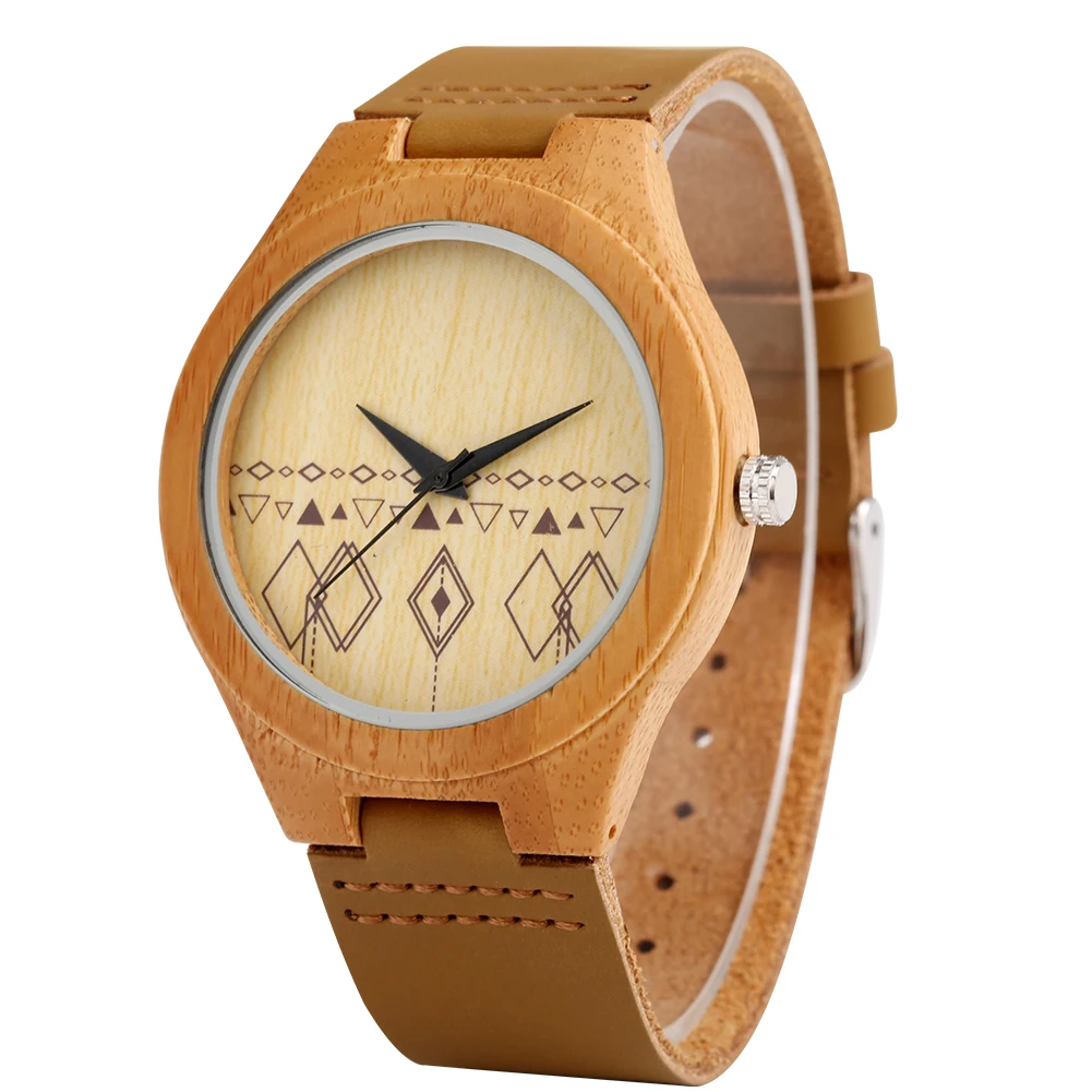 YISUYA-Reloj de bambú de madera natural para hombre y mujer, cronógrafo Digital de cuarzo, hecho a mano, creativo, regalo de Navidad