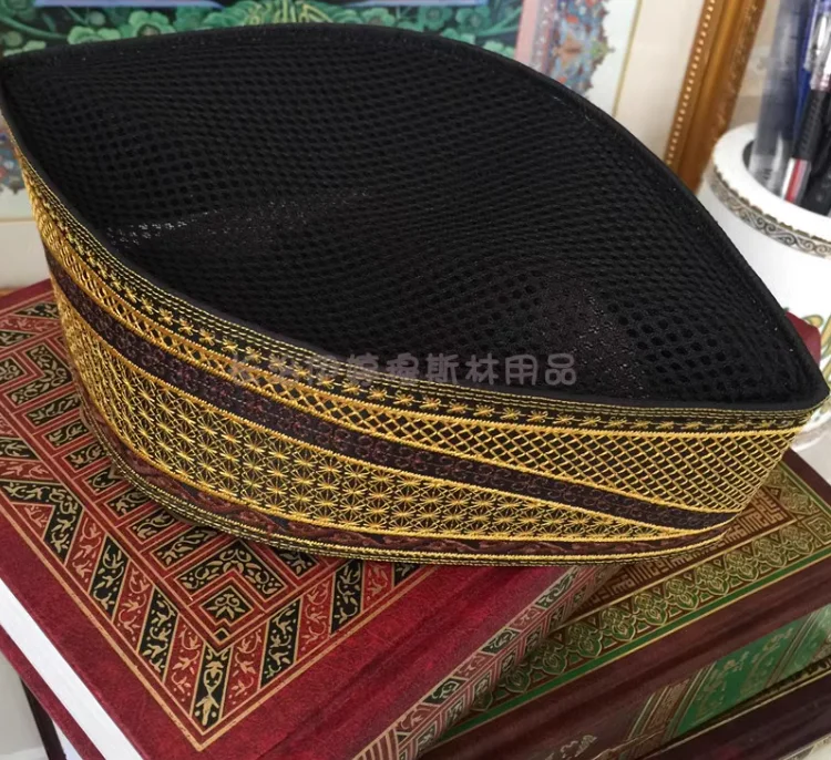 Cappello da barca della malesia cappello da culto ovale etnico da uomo