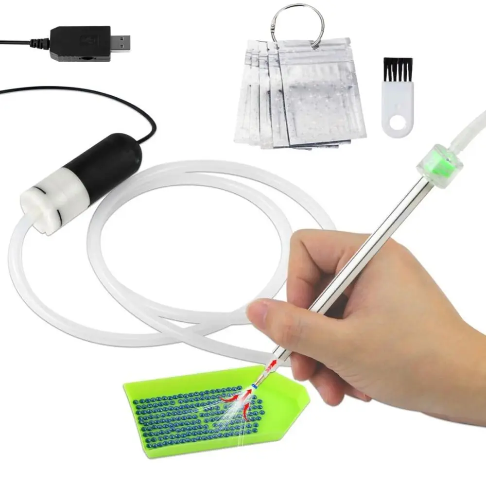 Kits de stylos d'art de diamant sous vide, bricolage, artisanat automatique, stylo de forage de peinture de diamant, stylo de peinture de pierres précieuses électriques Stable et efficace