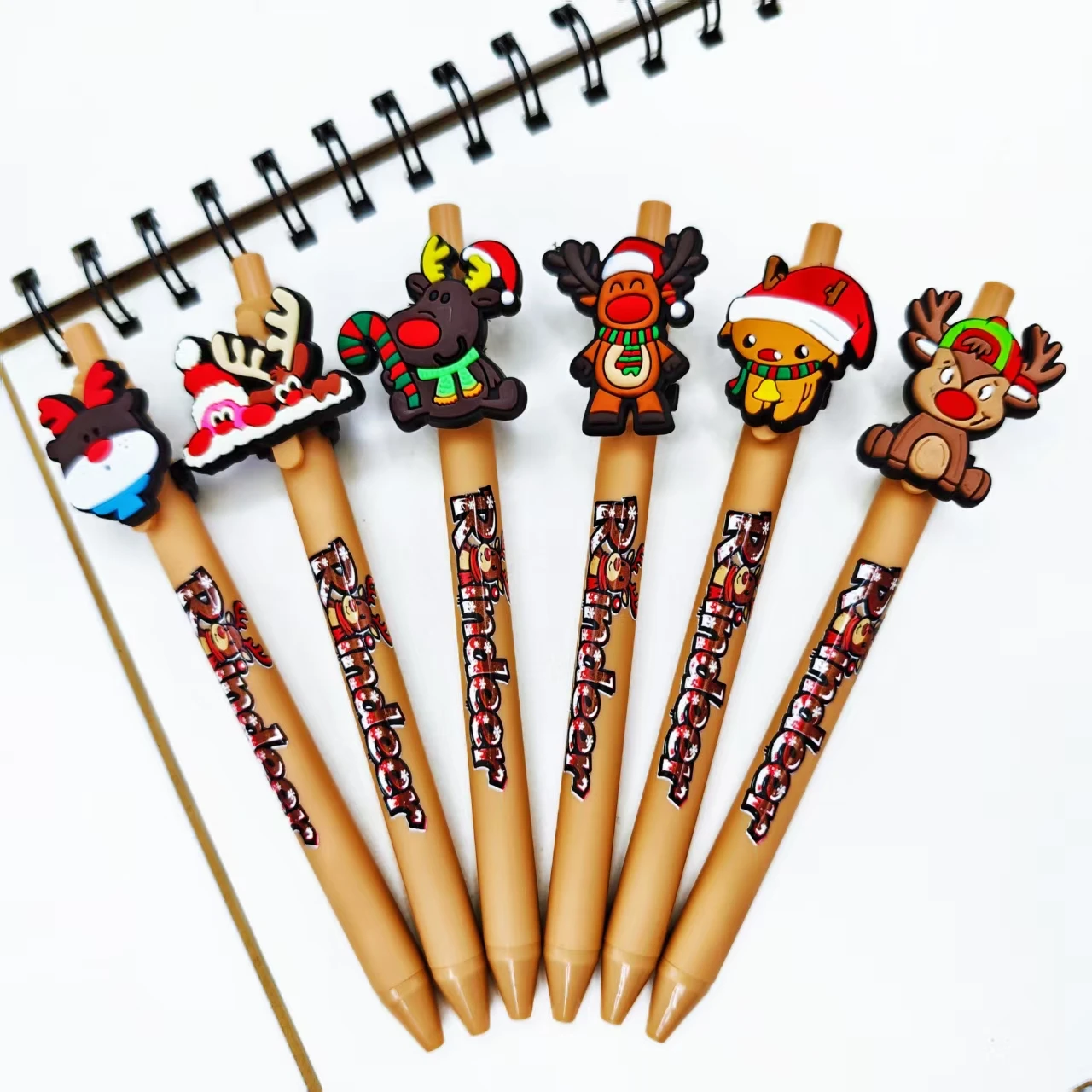 

6 шт./12 шт. патч-ручки с оленями, шариковые ручки для ежедневного офисного использования, канцелярские принадлежности для обучения студентов, подарочные ручки