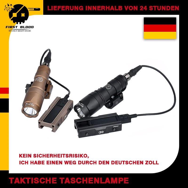 Tactical Surefire M300 M600 M600C light Strong flashlight Scout Light Torch Hunting 20MM Pictinny Rail Fixed base