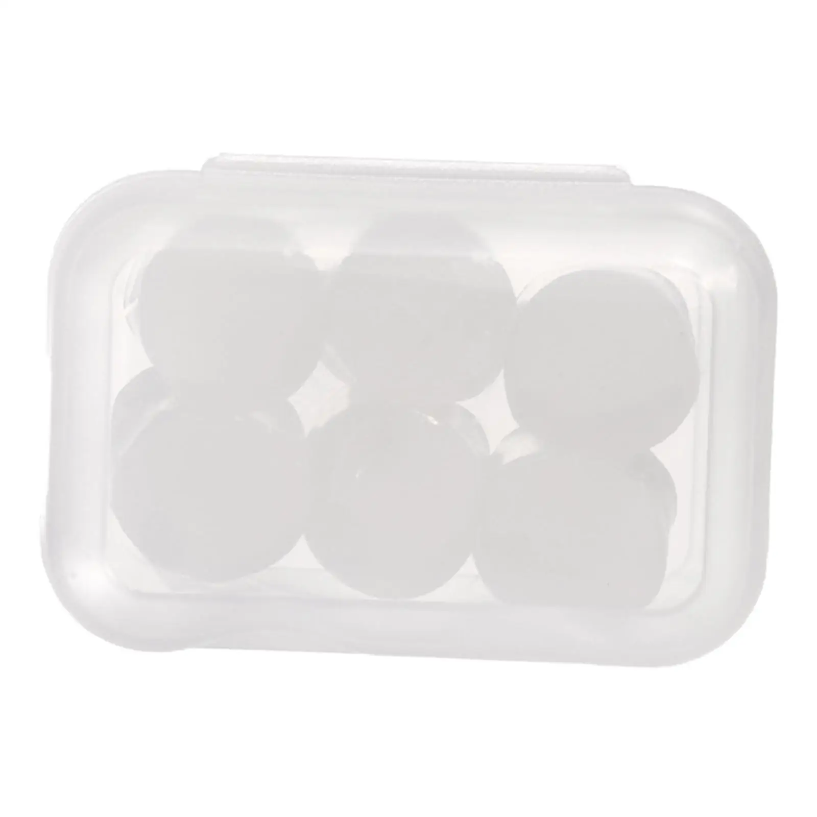 수영 코골이 수면 콘서트 공부를위한 재사용 가능한 방수 소프트 성형 가능한 귀 6x 실리콘 귀 사운드 차단