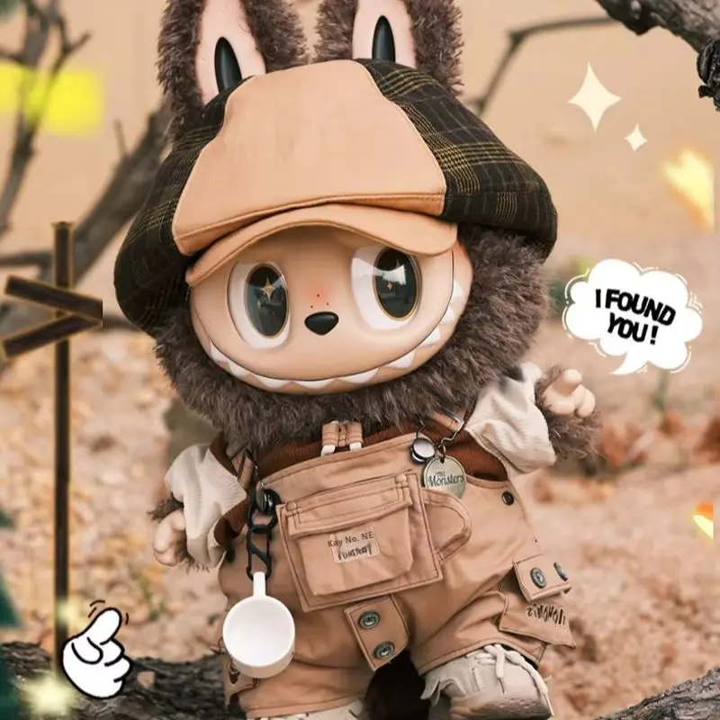 

58cm Labubu Clothing Labubu Grande Zimomo Leader Angel In The Cloud Labubu Gigante Fashion Doll Khaki Set Children'S Clothing