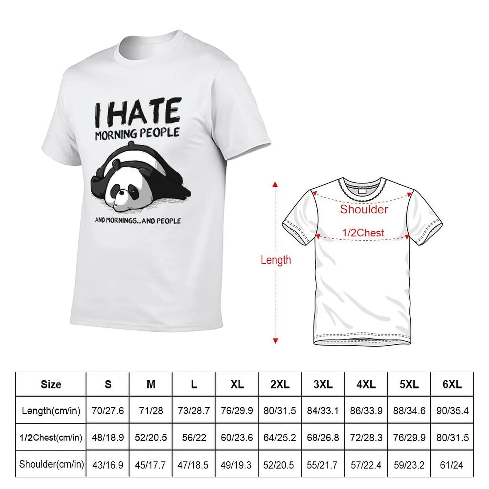 I hate morning people T-Shirt summer top funny costumes mens graphic t-shirts