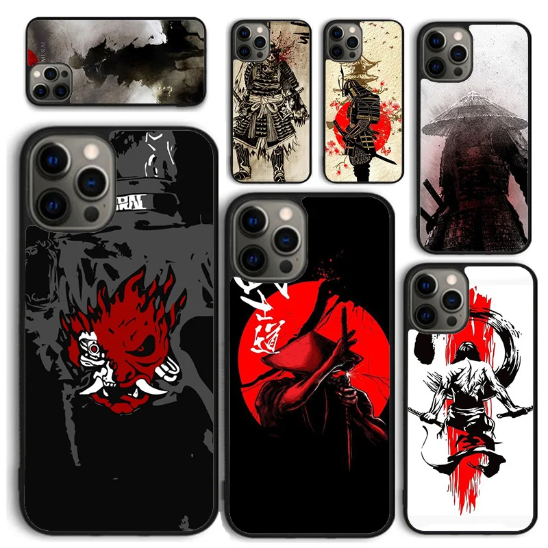 Japanese Samurai Warrior Soft Phone Case For iPhone 16 15 SE2020 14 Max 7 8 Plus 11 12 13 Pro Max Mini Phone Cover Fundas