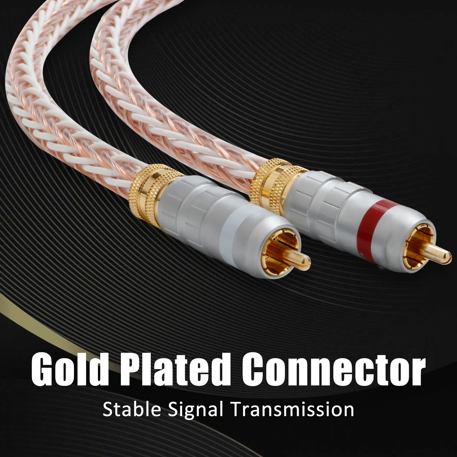 

Hifi 8TC 7N OCC Чистая медь RCA-кабель Усилитель компакт-дисков соединительный кабель с позолоченными разъемами RCA аудио провод