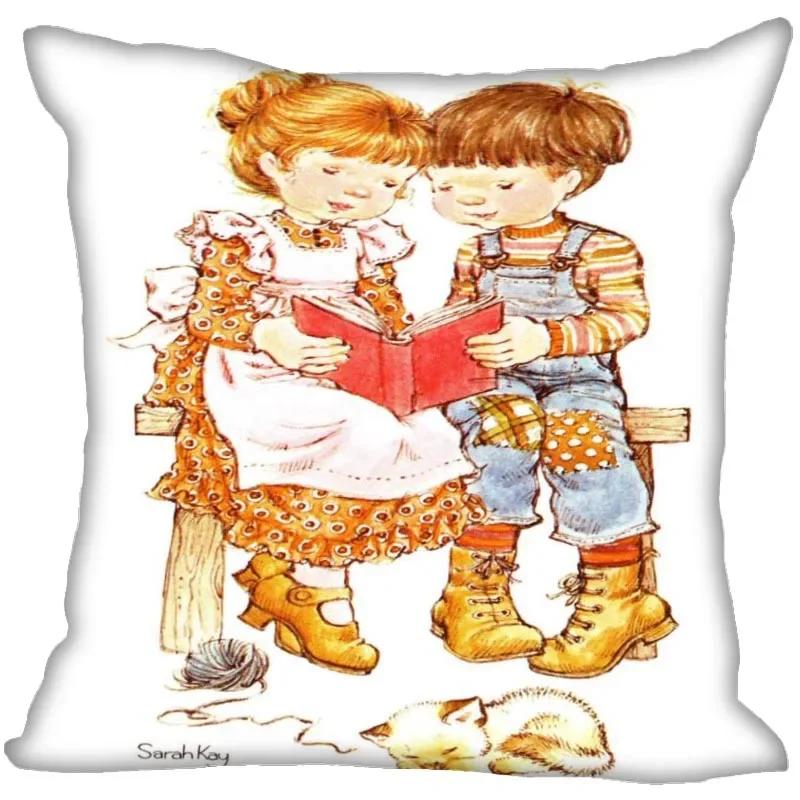 45x45cm Sarah Kay Polyester Cushion Cover Children\'s Room Decoration Pillow Case Living Room Chair Sofa Home Decoration 1007