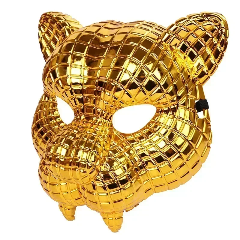 2024 New Hot Selling Halloween Tiger Adult Party Prop Mask Male Boss Mask Gold Boss Role Playing Customer Guest Leopard Mask