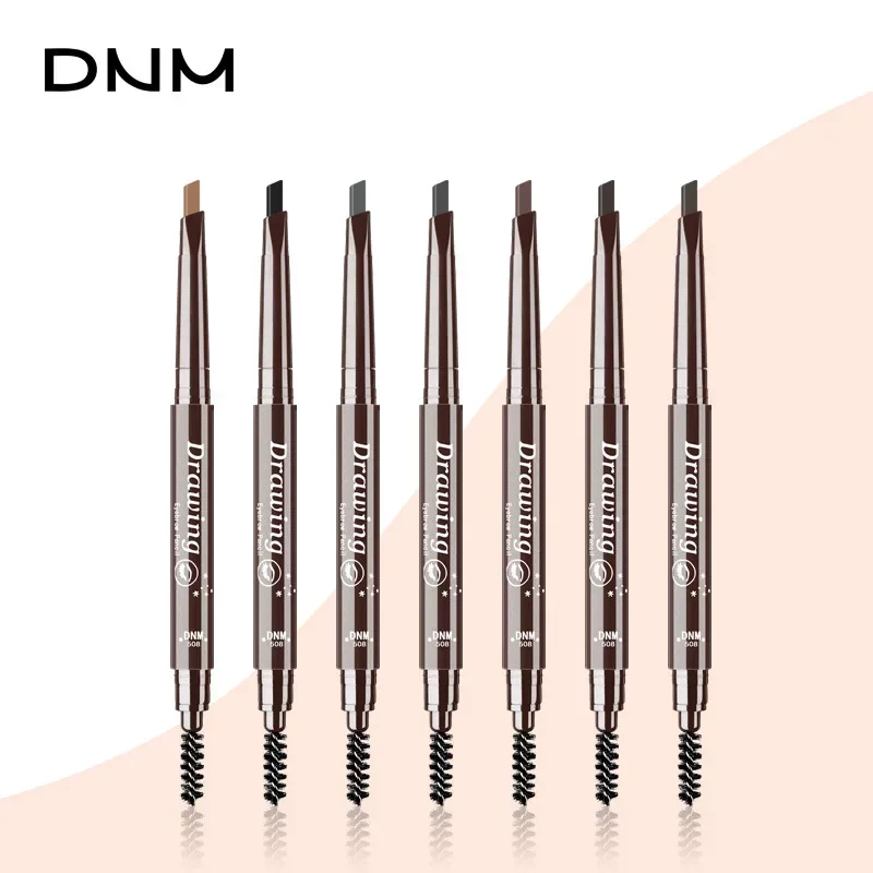 

DNM 7-color Option Double-head Triangular Eyebrow Pencil with One Eyebrow Brush Naturally Easy To Color and Draw Brow Pencil