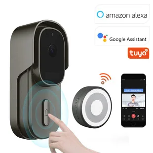 SeflieCom Video Doorbell WiFi Smart Outdoor Home Video Intercom Human Detection Wired Door Bell PoE with Chime Support Alexa