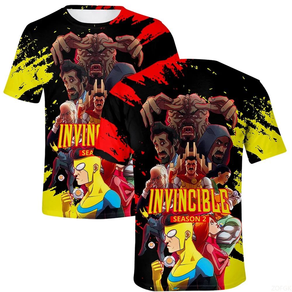 Anime Invincible 3D Printed Summer T-Shirts Men Women Casual Fashion Oversized Short Sleeve T Shirt Kids Tees Tops Man Clothing