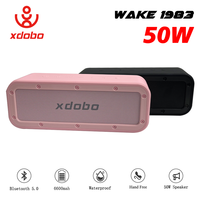 50W XDOBO Bluetooth Speaker Portable Powerful Soundbar EQ Wireless Subwoofer 6600mAh BT TF Music Box For Camping  Outdoor Party