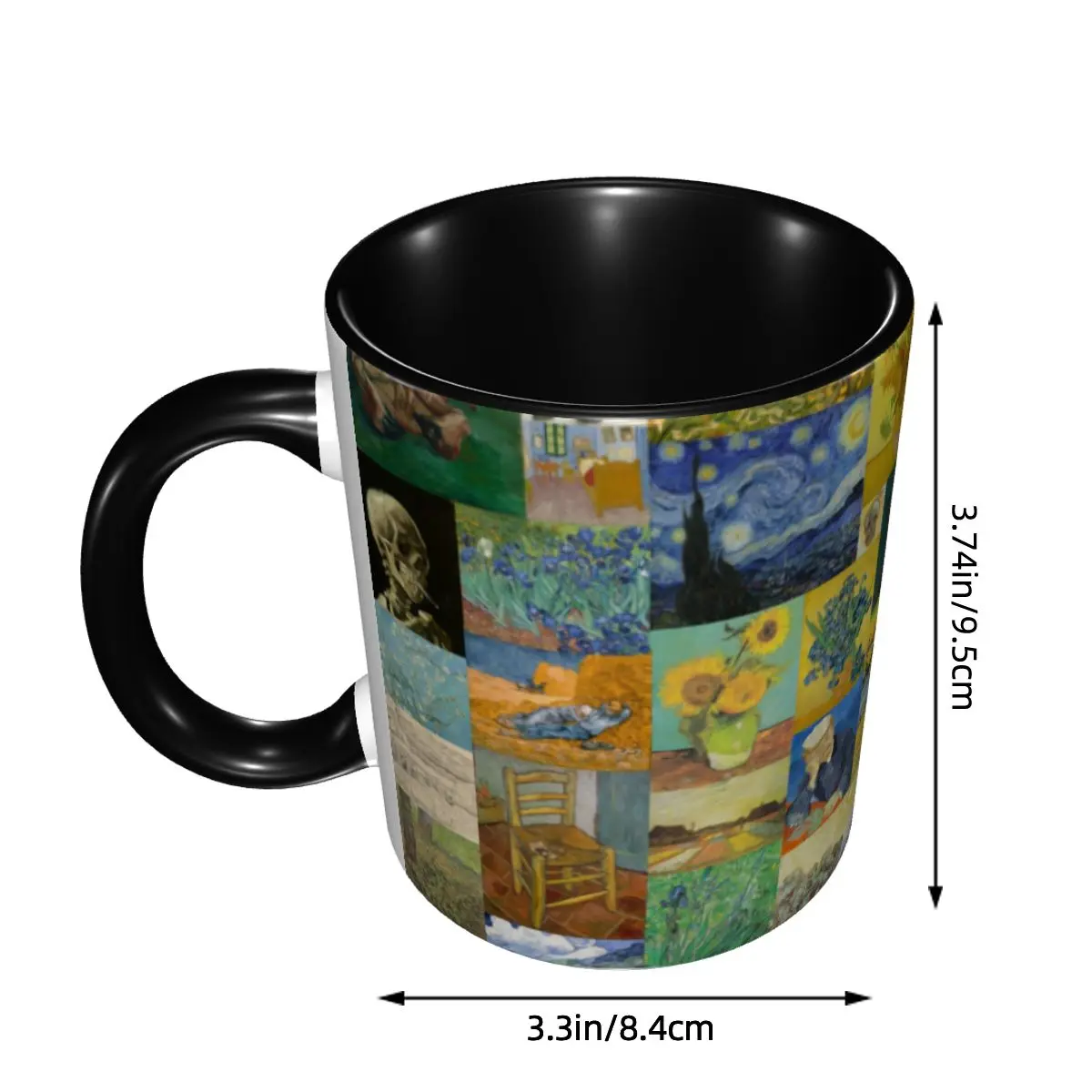 DIY Vincent Van Gogh Painting Collage Ceramic Mugs Personalized Coffee Cups Creative Present