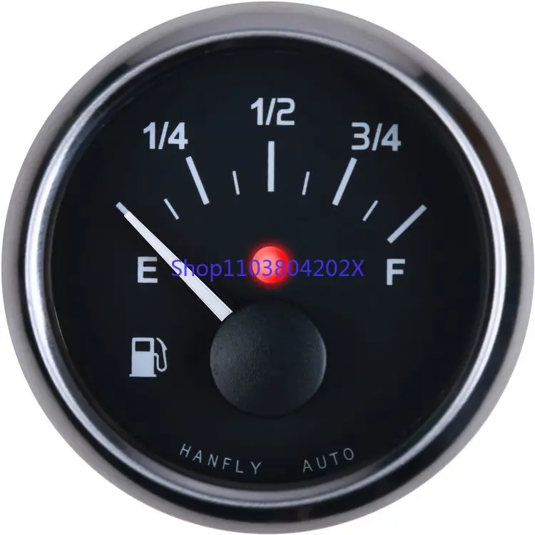 White and amber 52mm car generator universal fuel gauge  and fuel level gauge