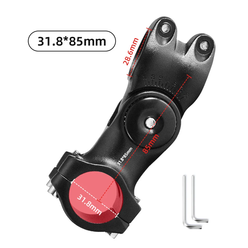 Adjustable Bike Part Angle Adjustable Stem 6061 Aluminum Alloy Material Double-screw Fixed Design Easy Installation Process