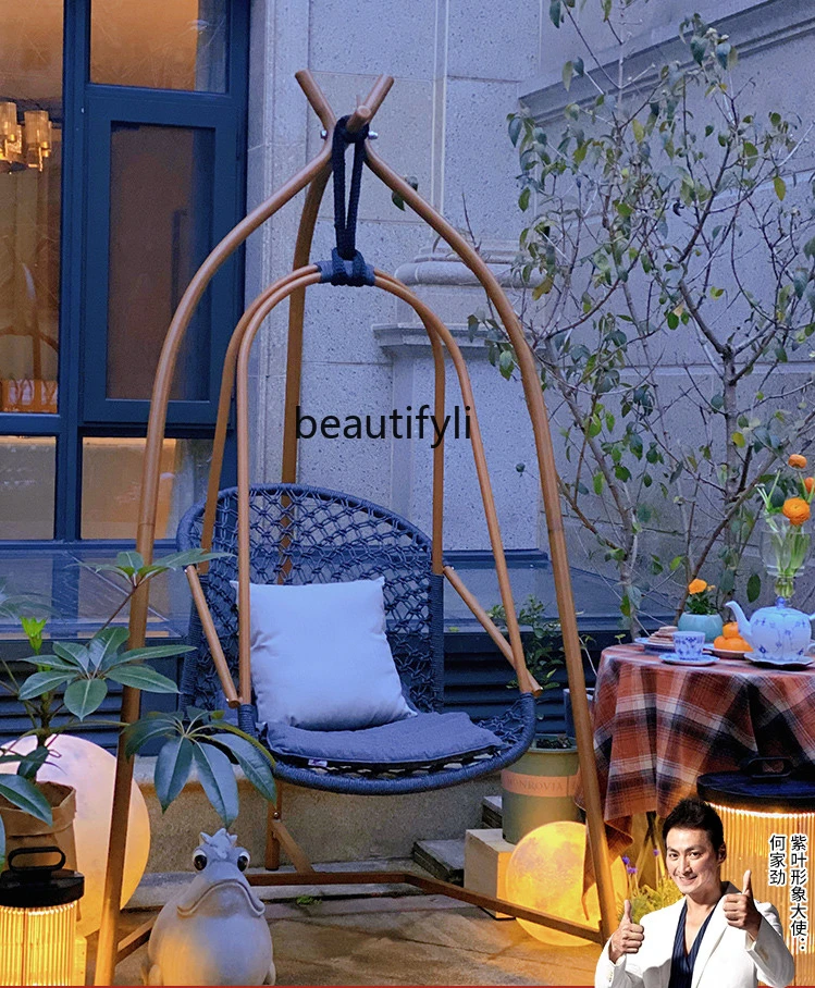 Home Glider Indoor Swing Nacelle Chair Living Room Outdoor Balcony Light Luxury Single Cradle Chair outdoor furniture