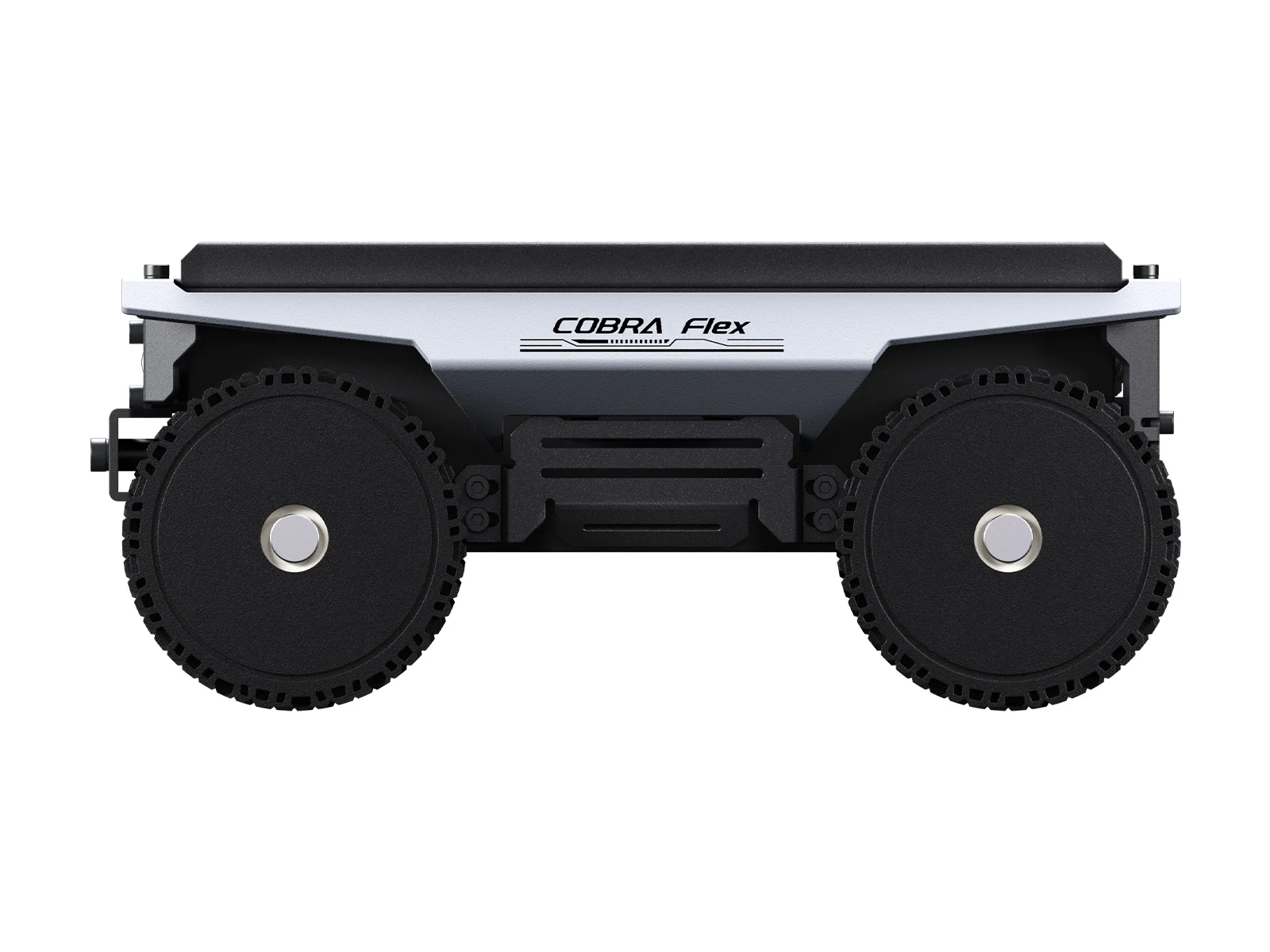 Waveshare Cobra Flex universeel modulair Drive-by-Wire chassis, 4-wielige 4WD compact differentieel chassis, naafmotoren, multi-host