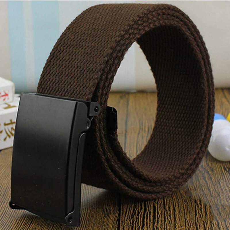 Men Female Jeans Belt Nylon Adjustable Belt Outdoor Travel Tactical Waist Belt Unisex Buckle Trousers Pants 120cm
