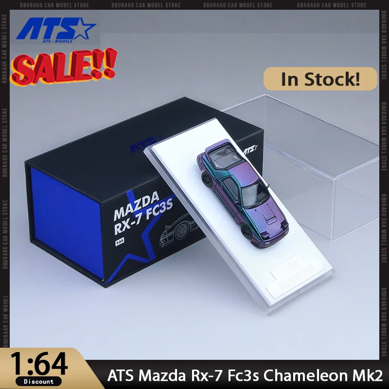 

Новинка в наличии Ats 1:64 Mazda Rx-7 Fc3s Chameleon Mk2 из сплава, ограниченная серия автомобиля, миниатюрные литые украшения, игрушки на заказ, подарок для детей