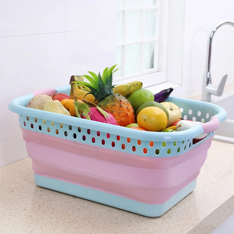 Storage Laundry Basket, Dirty Laundry Basket, Foldable, Large Capacity, Household Use, Space Saving, with Holes