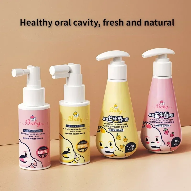 Fruit Flavor Oral Cleaning Spray Mouth Sprays Freshener Probiotics Strengthen Teeth Mothproof Remove Bad Breath Baby Dental Care