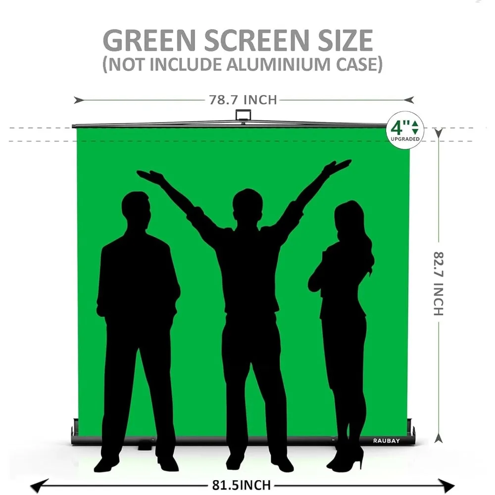 【نمط أوسع】 78.7 × 82.7 بوصة خلفية شاشة خضراء كبيرة قابلة للطي لوحة مفاتيح كروما قابلة للسحب - HOME #3