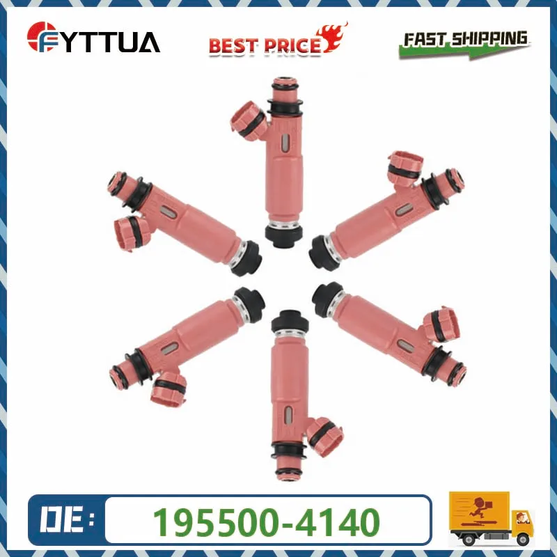 

6PCS Fuel Injector 195500-4140 MR507376 For Mitsubishi Pajero Sport 6G72 3.0 V6 1955004140