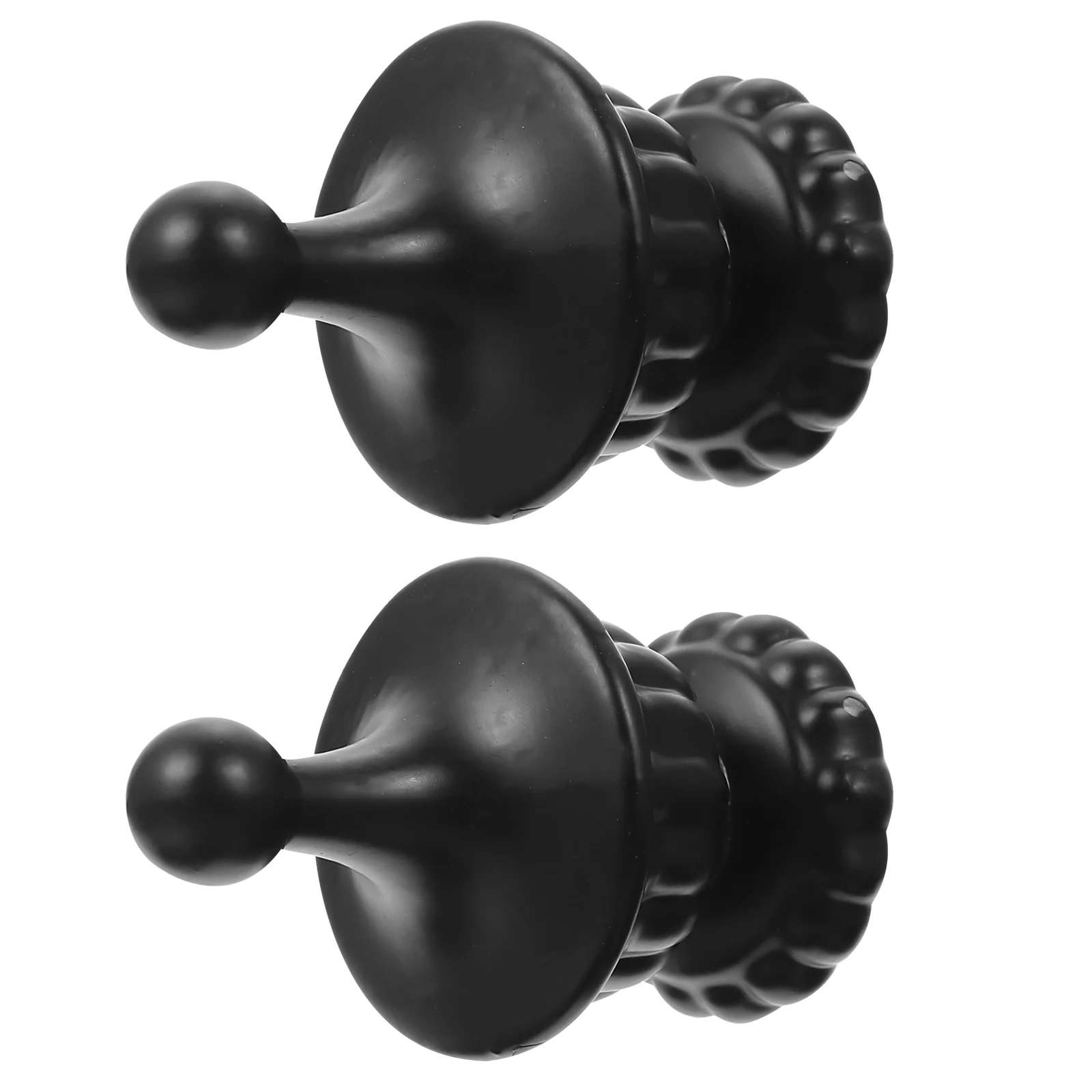 2 Pcs Decor Shade Knob Lamp Decoration Lampshade Finial Table Light Desktop Screw Caps Black Holder Ball