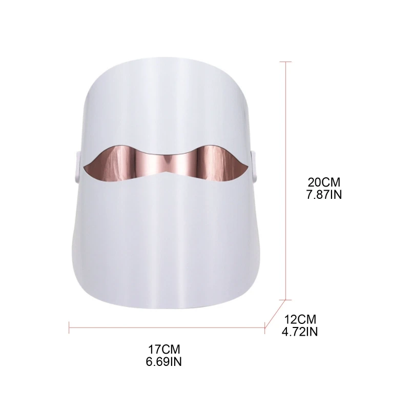 Led Face Mask Light Therapy 3 Color Photon Rechargeable Maintenance Skin Care Drop Shipping