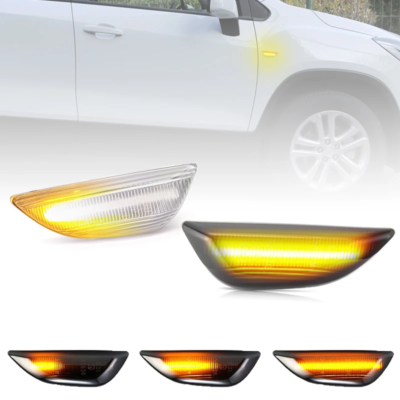 

Для Opel Mokka 2012-2016 Chevrolet Trax 2013-2019 Buick Encore 2013-2020 светодиодный боковой габаритный фонарь на крыло динамический указатель поворота
