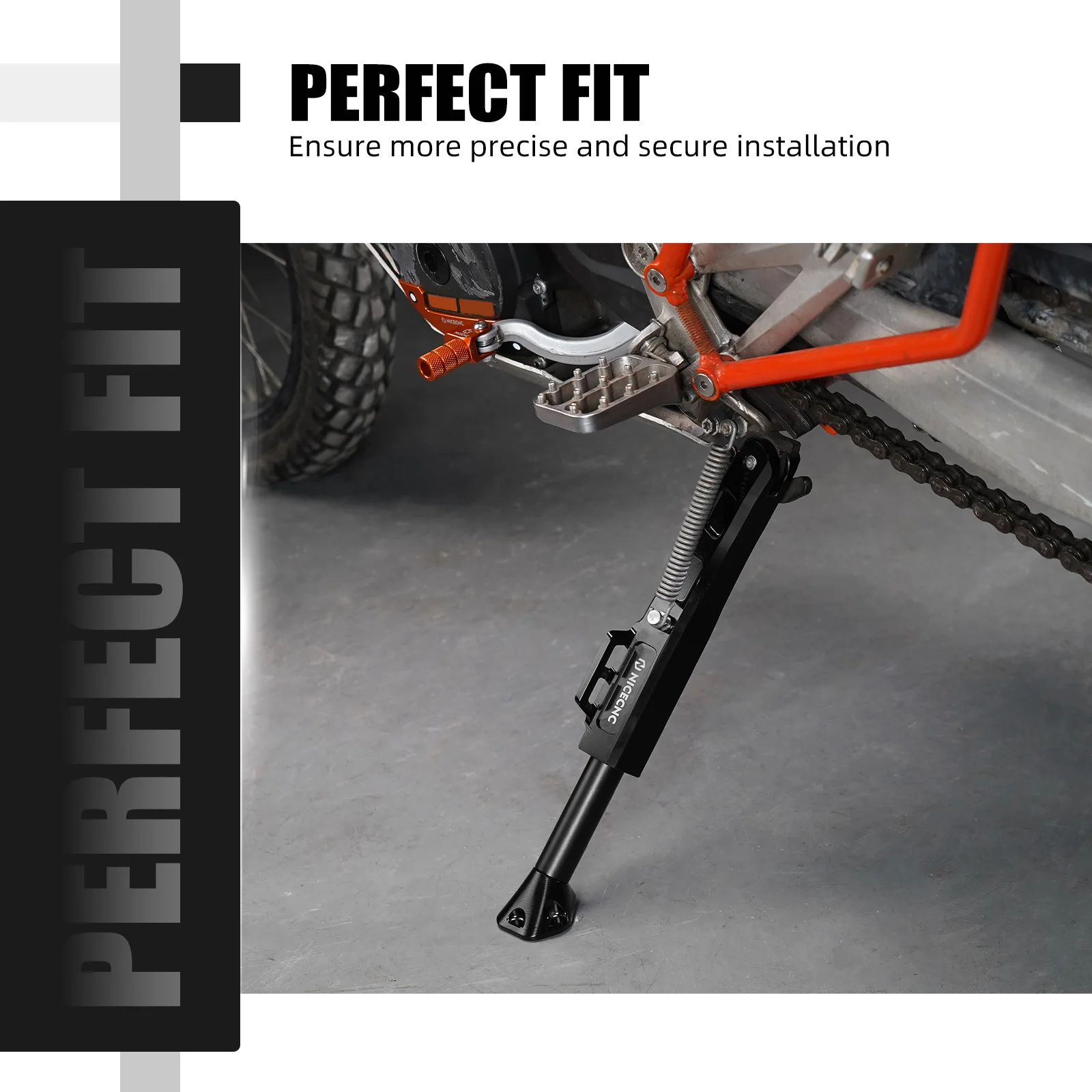 Für KTM 690 Enduro/R SMC/R 2008–2024, verstellbarer Ständer, Park-Seitenständer für Husqvarna 701 Enduro/Supermoto GasGas 700 ES/SM – Detail 8