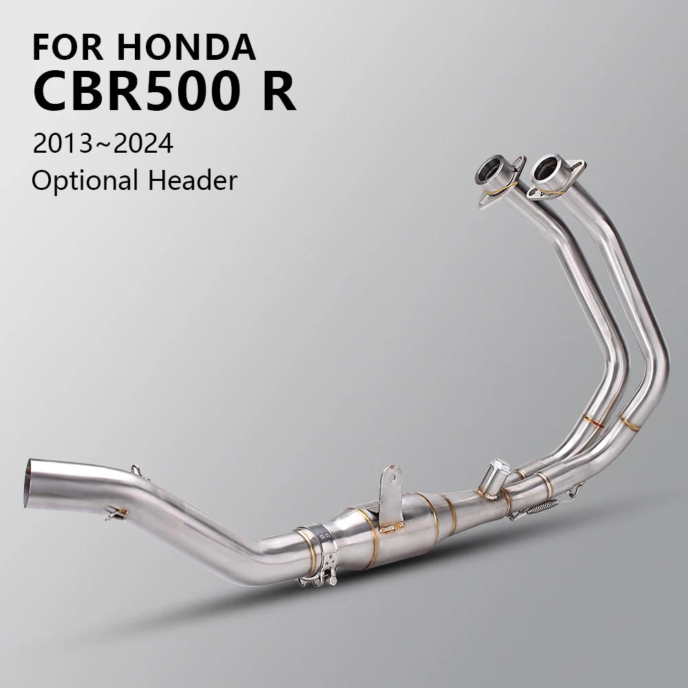 

Motorcycle Exhaust System Escape Front Middle Tube Link Pipe Without Muffler For CBR500 CB500X CB500F CBR500R