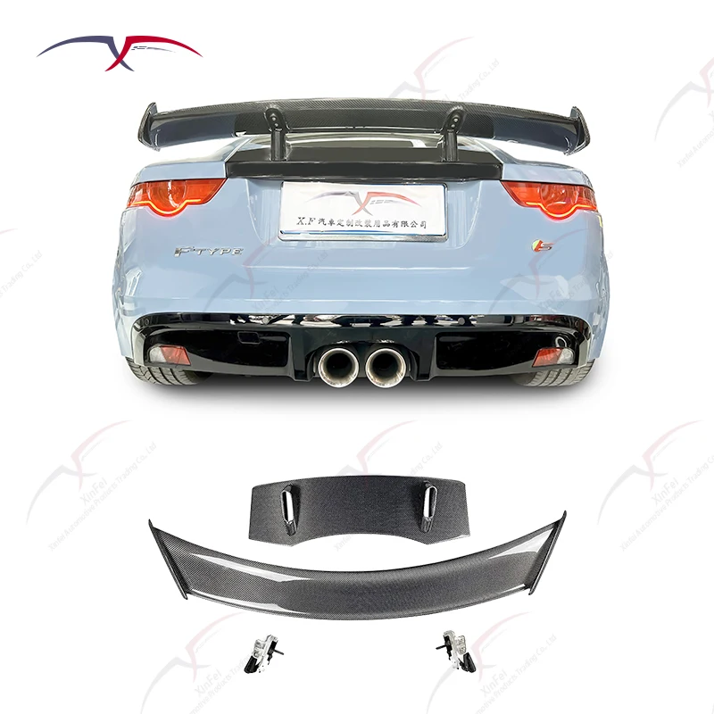 

Add Carbon Fiber Rear Spoiler to the Rear Bumper of the Car, Rear Spoiler, and Body Kit for Jaguar F-TYPE