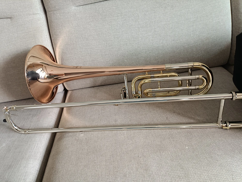 Professional BACH 42BO Bb Tenor Trombone Bb/F tone Phosphorus bronze Copper Trombone High Quality Musical Instruments with case