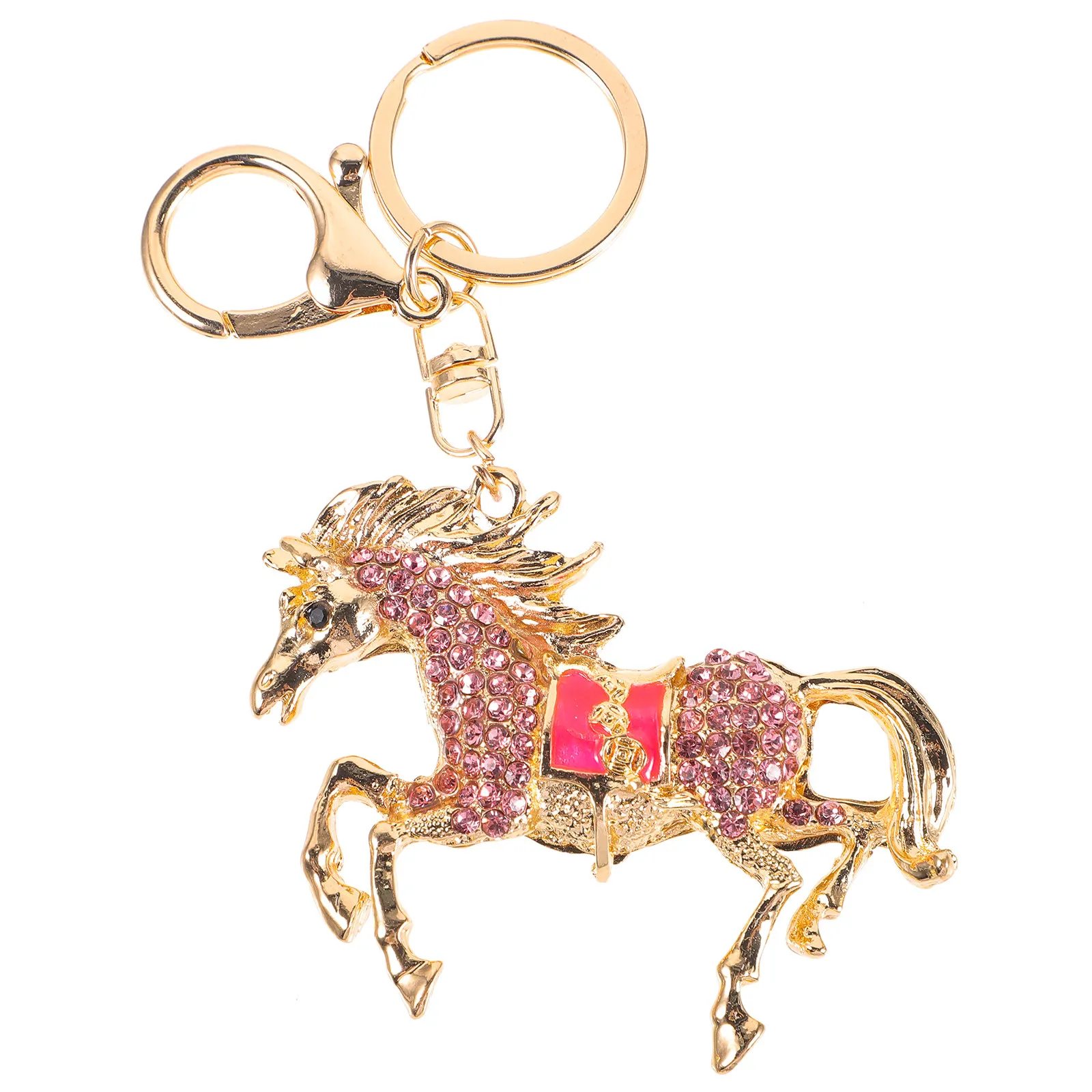 

Creative Horse Keychain Exquisite Zinc Alloy Pendant Cute Cartoon Animal Key Ring for Women Bag Charm Jewelry Gift