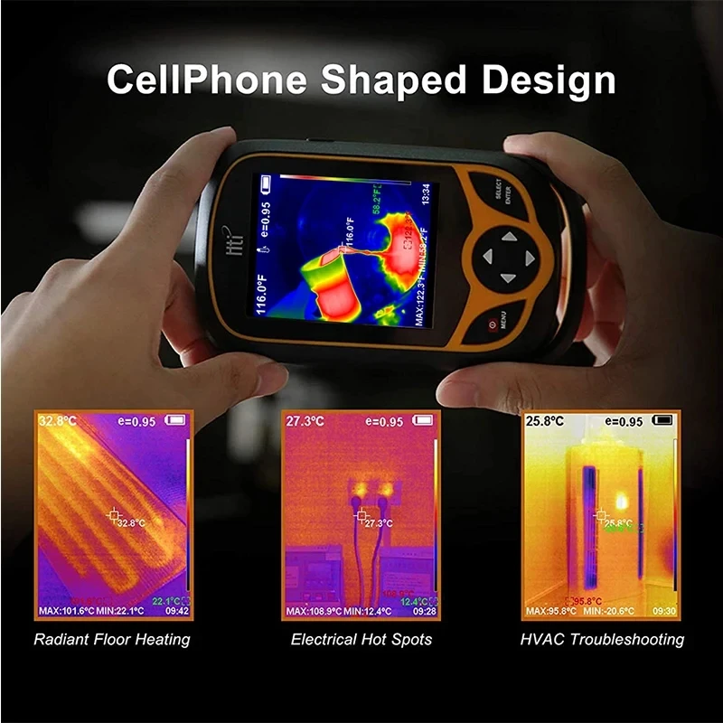 Handheld 3.2 "Full angle kamera termowizyjna na podczerwień temperatura powierzchni obrazowanie w czasie rzeczywistym transmisja termowizyjna