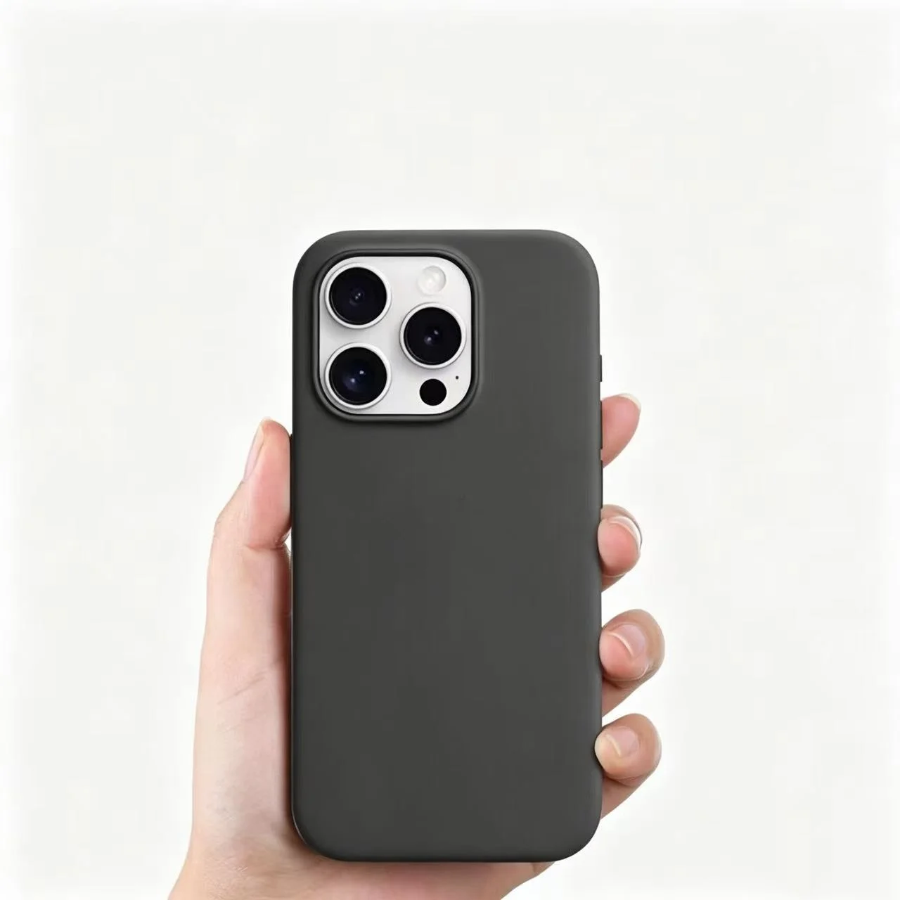 Oficjalne etui silikonowe 1:1 do iPhone 15 Pro Max 15Pro 15, kompatybilne z bezprzewodowym ładowaniem Magsafe, z przyciskiem do aparatu. — zdjęcie produktu 3