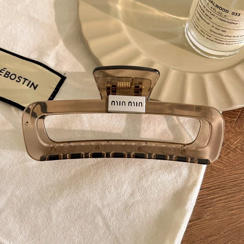 초대형 넓은 볼륨 직사각형 상어 클립 고급 머리핀 머리 뒷부분을 고정하기 위한 프리미엄 헤어 액세서리