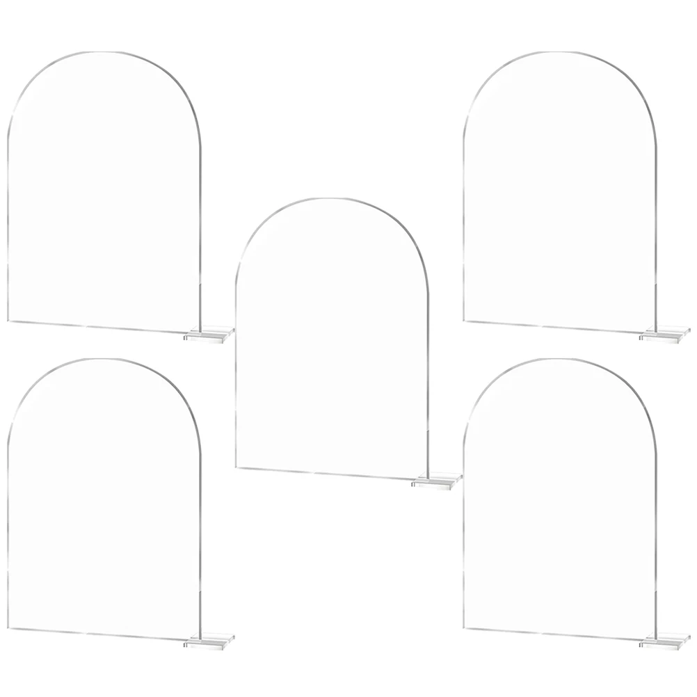 

5 set Arch Acrylic Seat Number Signs Blank Place Cards for Wedding Party 12 7x17 8cm Table Settings DIY Supplies