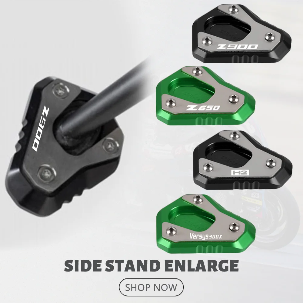 

2023 2022 Motorcycle Tool Kickstand Plate Pad Side Stand Enlarge For KAWASAKI VERSYS-X300 Z900 Z900RS Z650 NINJA650 Ninja H2 SX