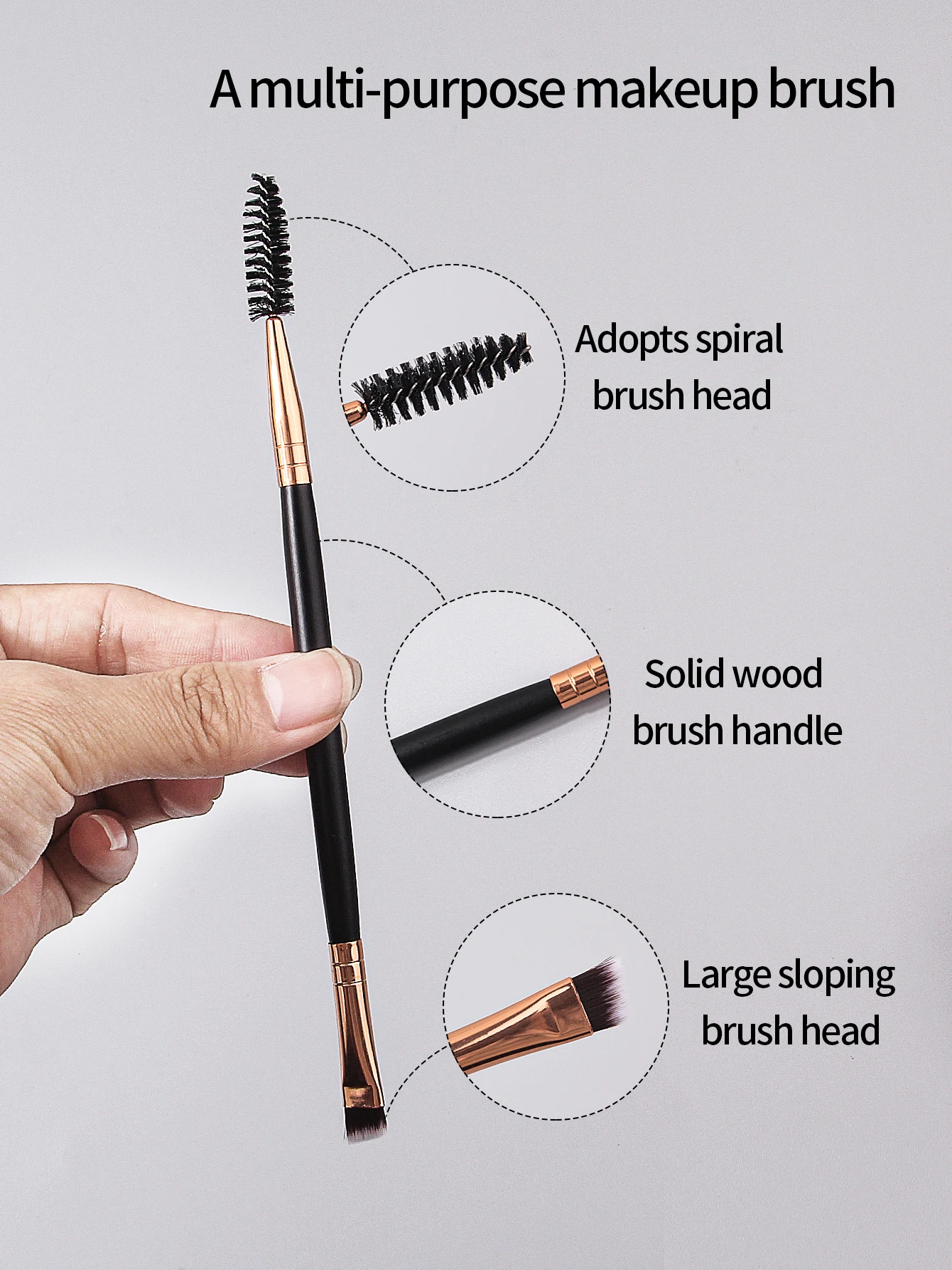 Set di pennelli per trucco occhi morbidi di alta qualità da 7 pezzi, pennello per ombretto, pennello per mascara, pennello per dettagli, pennello per eyeliner, strumenti per il trucco degli occhi