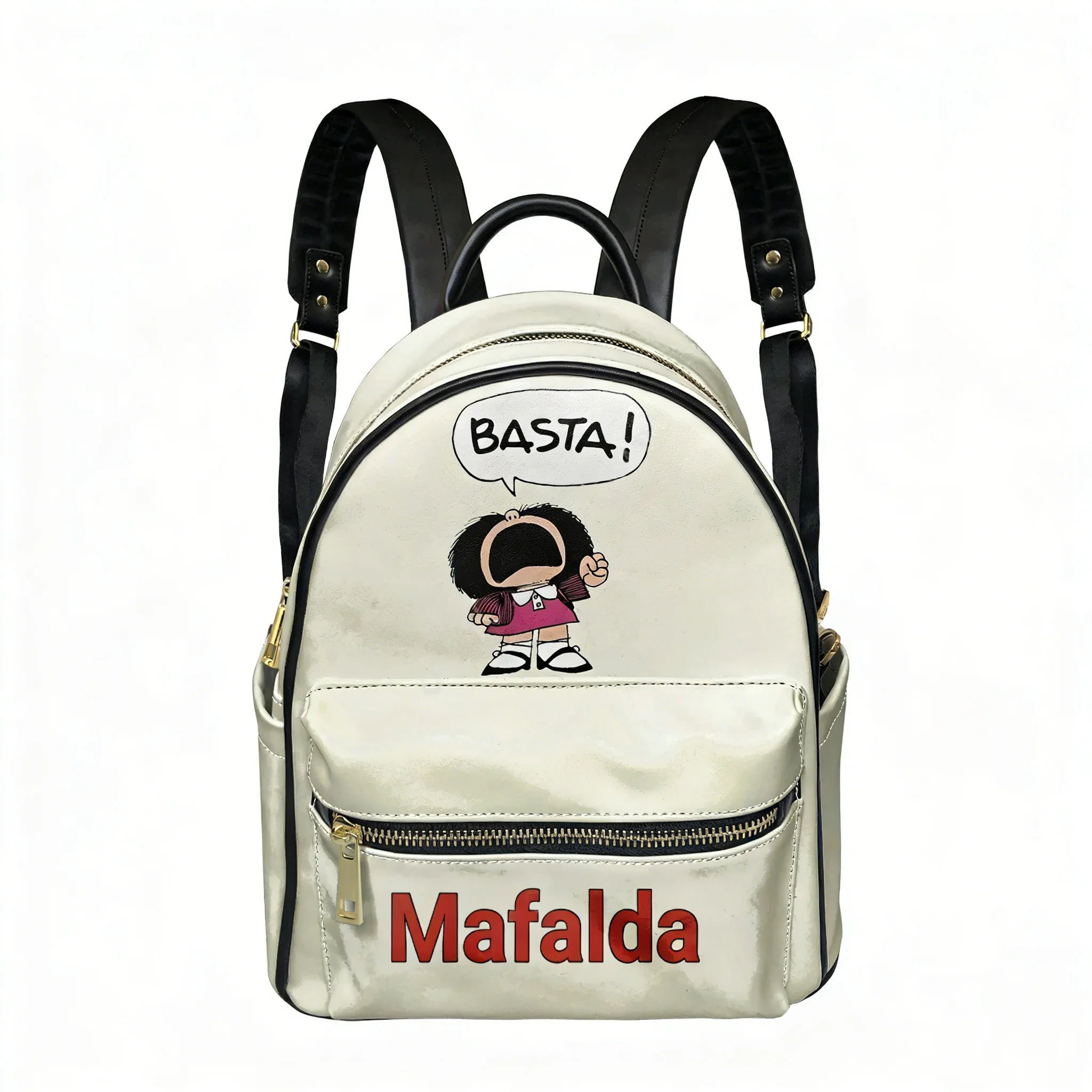

Mafalda Backpack Womens Mens Knapsack Customized Text Image Double Shoulder Bags Business Travel Bookbag Rucksack Gift Daypack