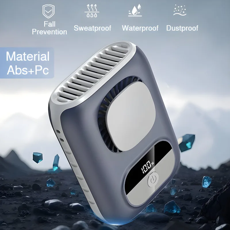 Summer Portable Waist-mounted Fan 3CM Ultrathin 4000mAh Clip on Strong Wind Small Fan Outdoor Work Neck Hanging Cooling Fan image 2