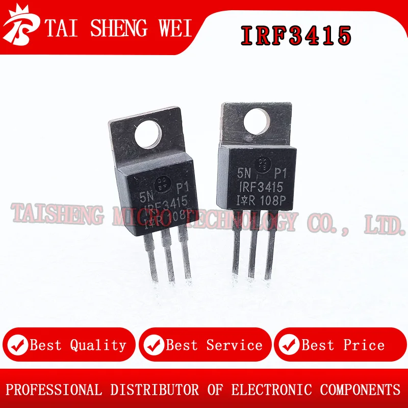 10PCS Brand New IRF3415PBF IRF3415 Package TO-220 43A/150V N-Channel MOSFET
