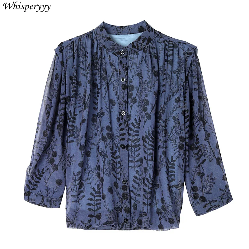 Printed Short Jacket Women Cardigan Casual O Neck Shawl Sun Protection Air Conditioner Clothing Button Quarter Sleeve Tops Femme