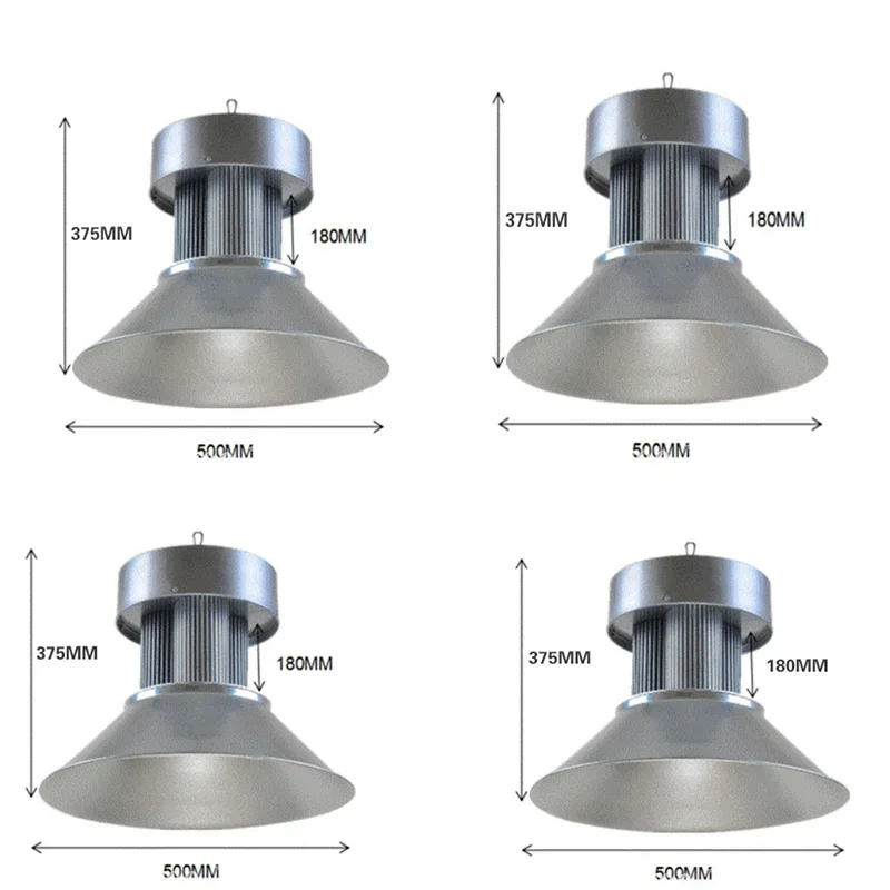 Alumínio LED High Bay Lights, Iluminação Industrial, Workshop Lamp, Pendant Lamp, High Bay Light, SMD3030, 100W, 200W, IP55