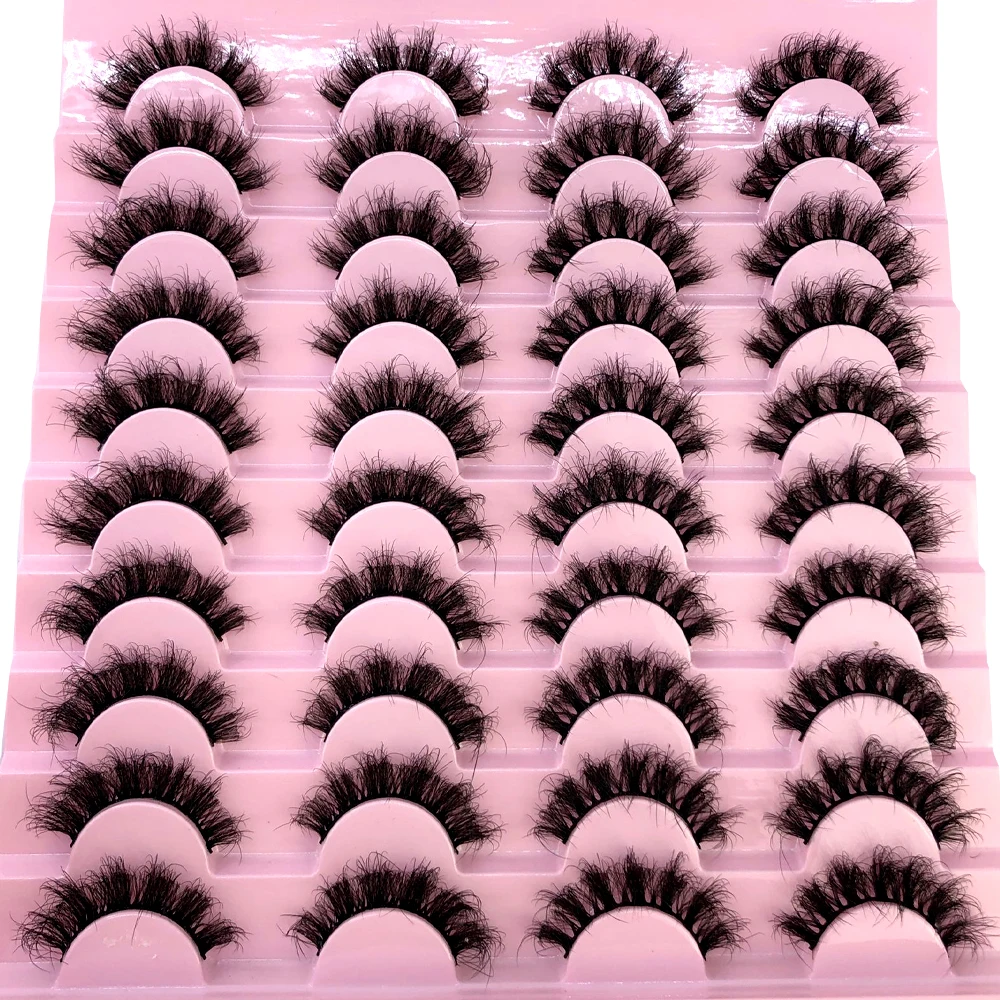 Neu: 20 Paar Natürliche Dicke Künstliche Wimpern, Lange 6D Nerz-Wimpern für Make-up und Wimpernverlängerung – Detail 1