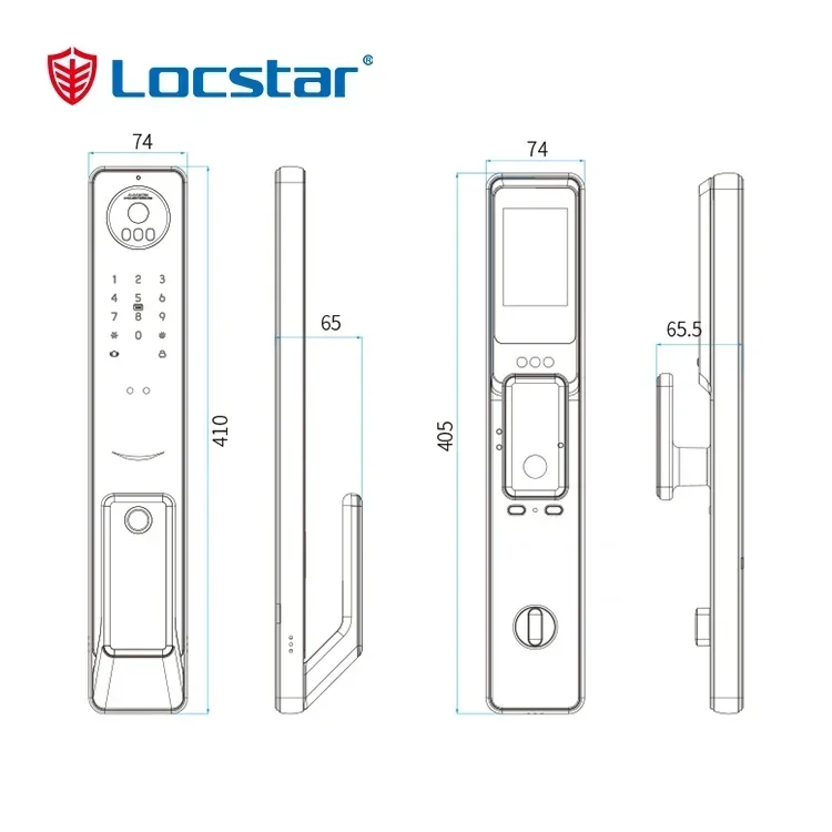 2024 Password Door Digital Lock Safety Serrure Intelligente Electric App Tuya Zigbee Outdoor Front Smart Digital Door Lock With